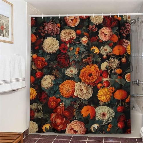 Custom Printed Bath Curtain — custom printed polyester bath curtain detail view