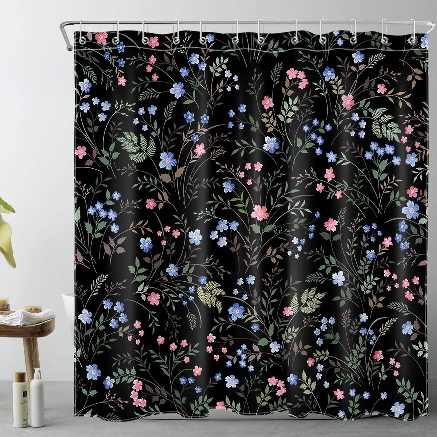 Custom Printed Bath Curtain — custom printed polyester bath curtain