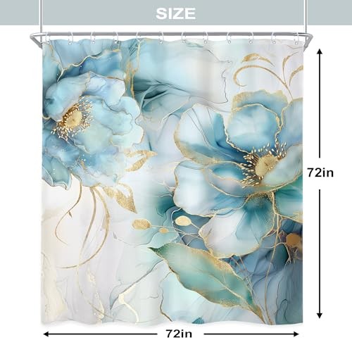Custom Printed Bath Curtain — custom printed polyester bath curtain detail view