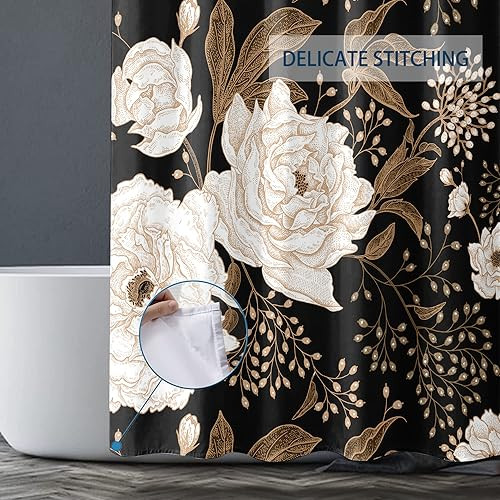 Custom Printed Bath Curtain — custom printed polyester bath curtain detail view