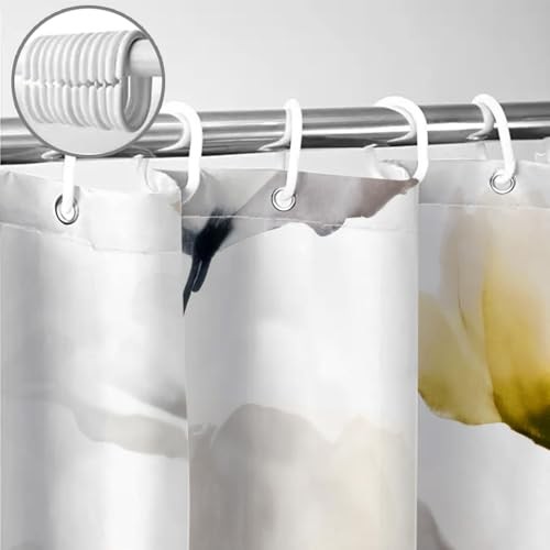 Custom Printed Bath Curtain — custom printed polyester bath curtain detail view
