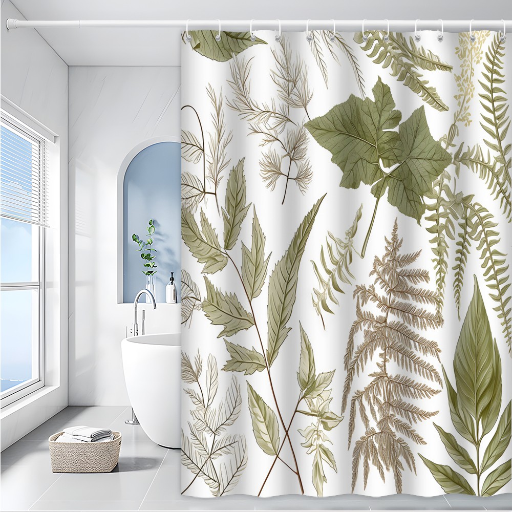 Custom Printed Bath Curtain — custom printed polyester bath curtain