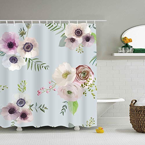 Custom Printed Bath Curtain — custom printed polyester bath curtain