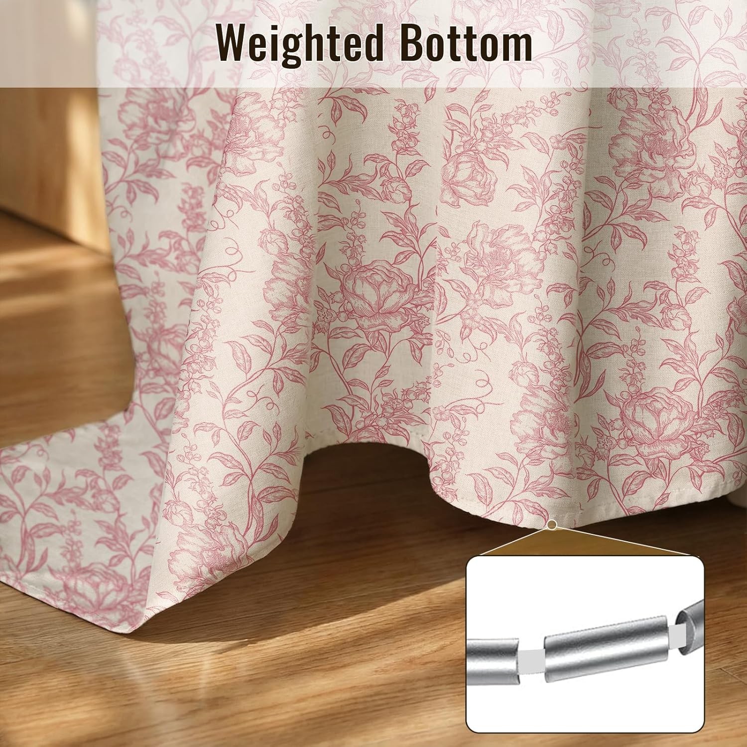 Custom Printed Bath Curtain — custom printed polyester bath curtain detail view