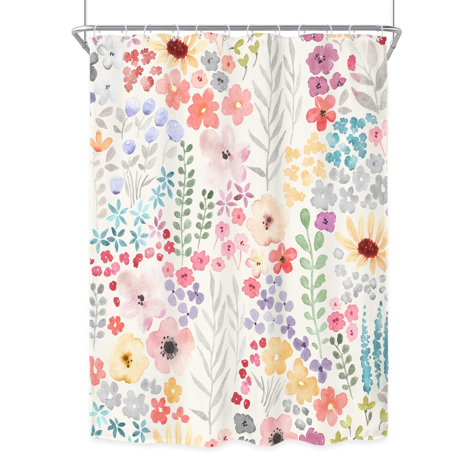 Custom Printed Bath Curtain — custom printed polyester bath curtain detail view