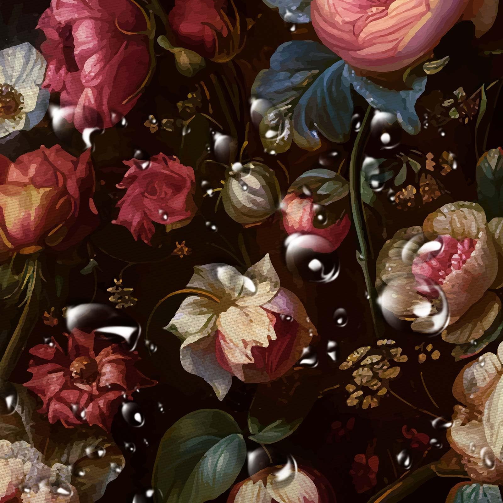 Custom Printed Bath Curtain — custom printed polyester bath curtain detail view