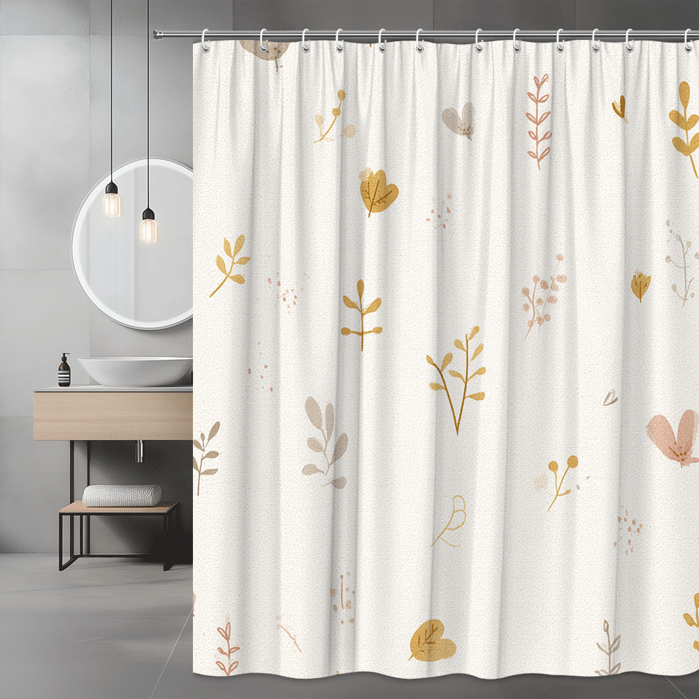 Custom Printed Bath Curtain — custom printed polyester bath curtain