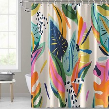 Abstract Art Shower Curtain 72x72 Inch Waterproof Polyester Fabric - Modern — custom printed polyester bath curtain