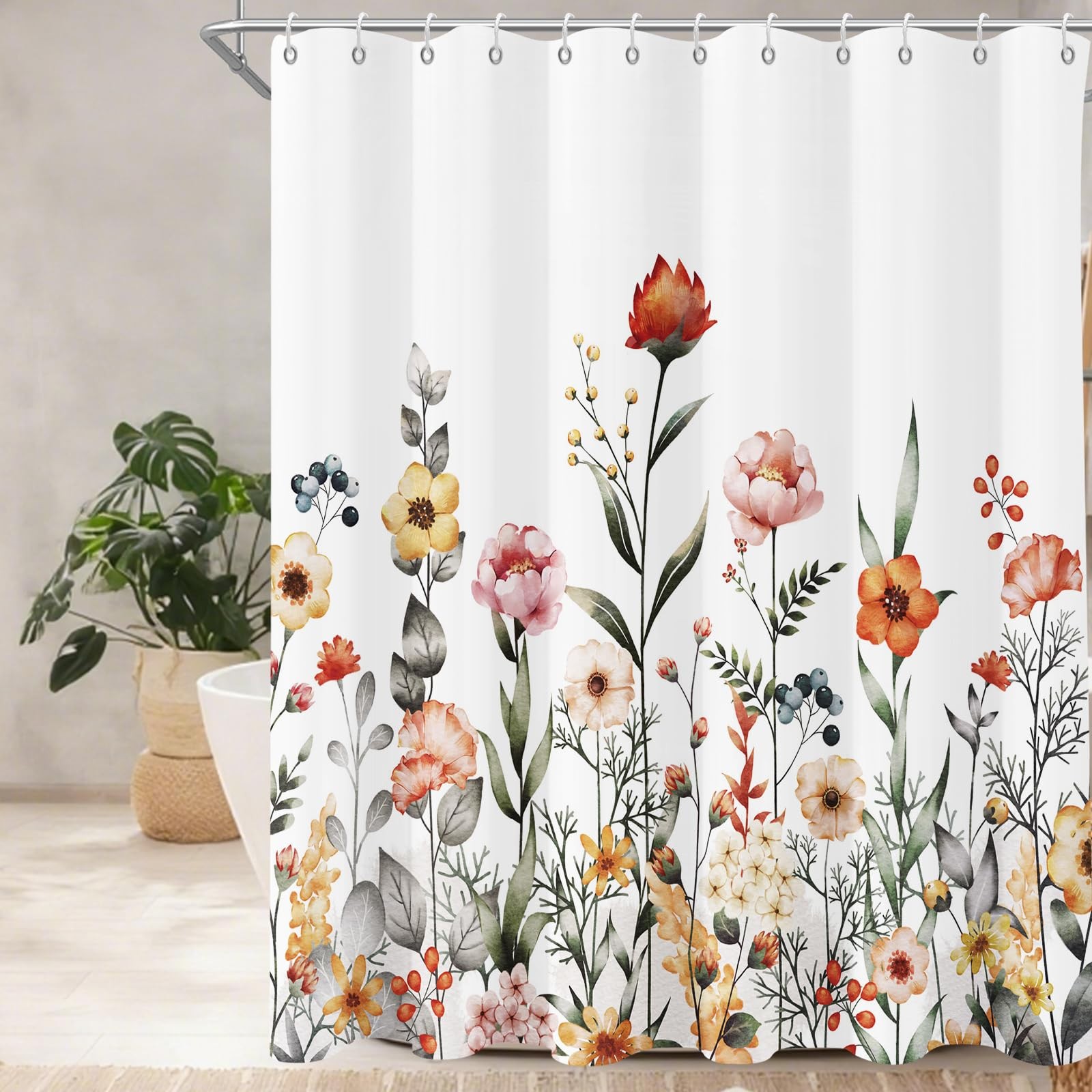 Custom Printed Bath Curtain — custom printed polyester bath curtain