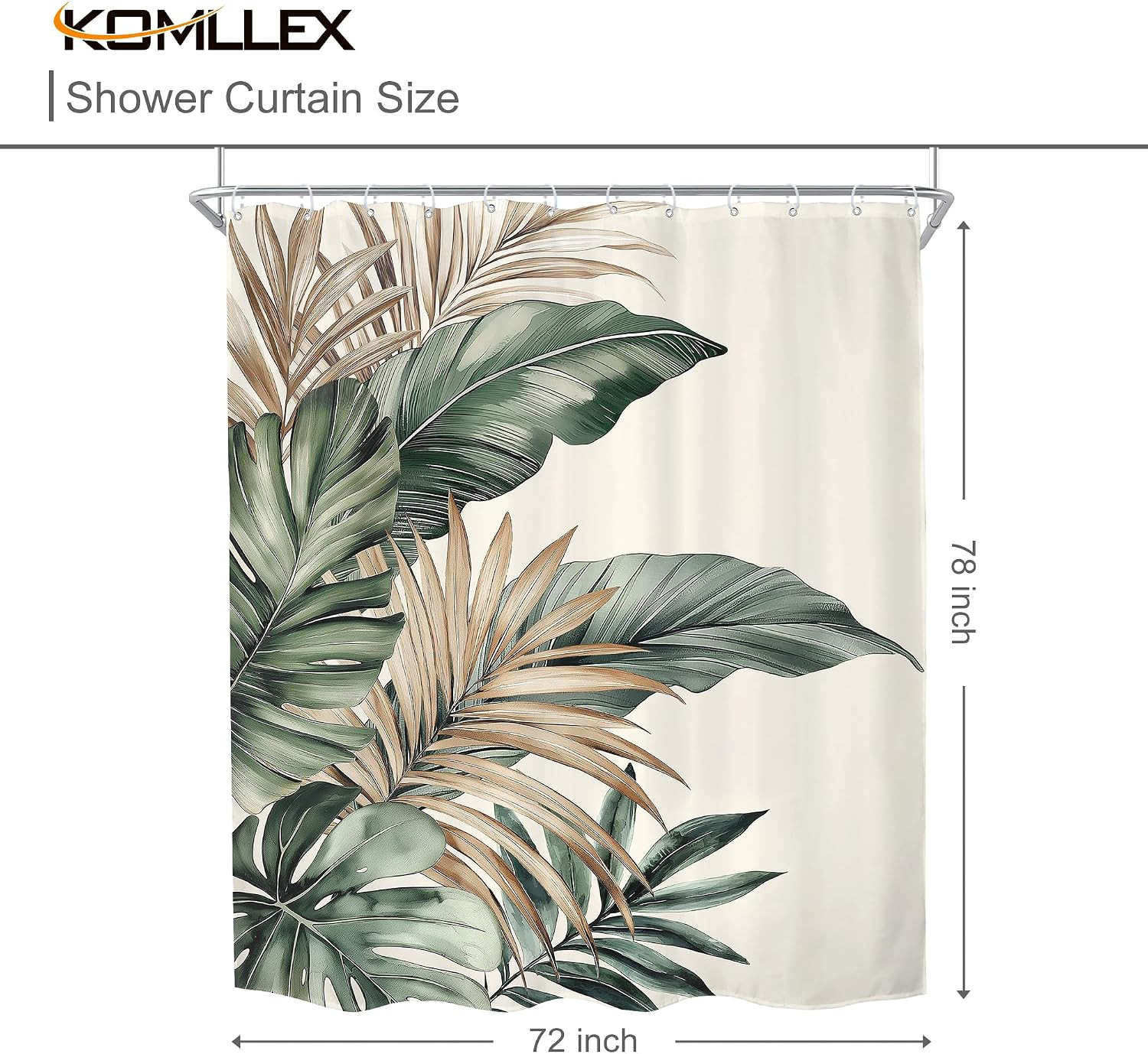 Custom Printed Bath Curtain — custom printed polyester bath curtain detail view
