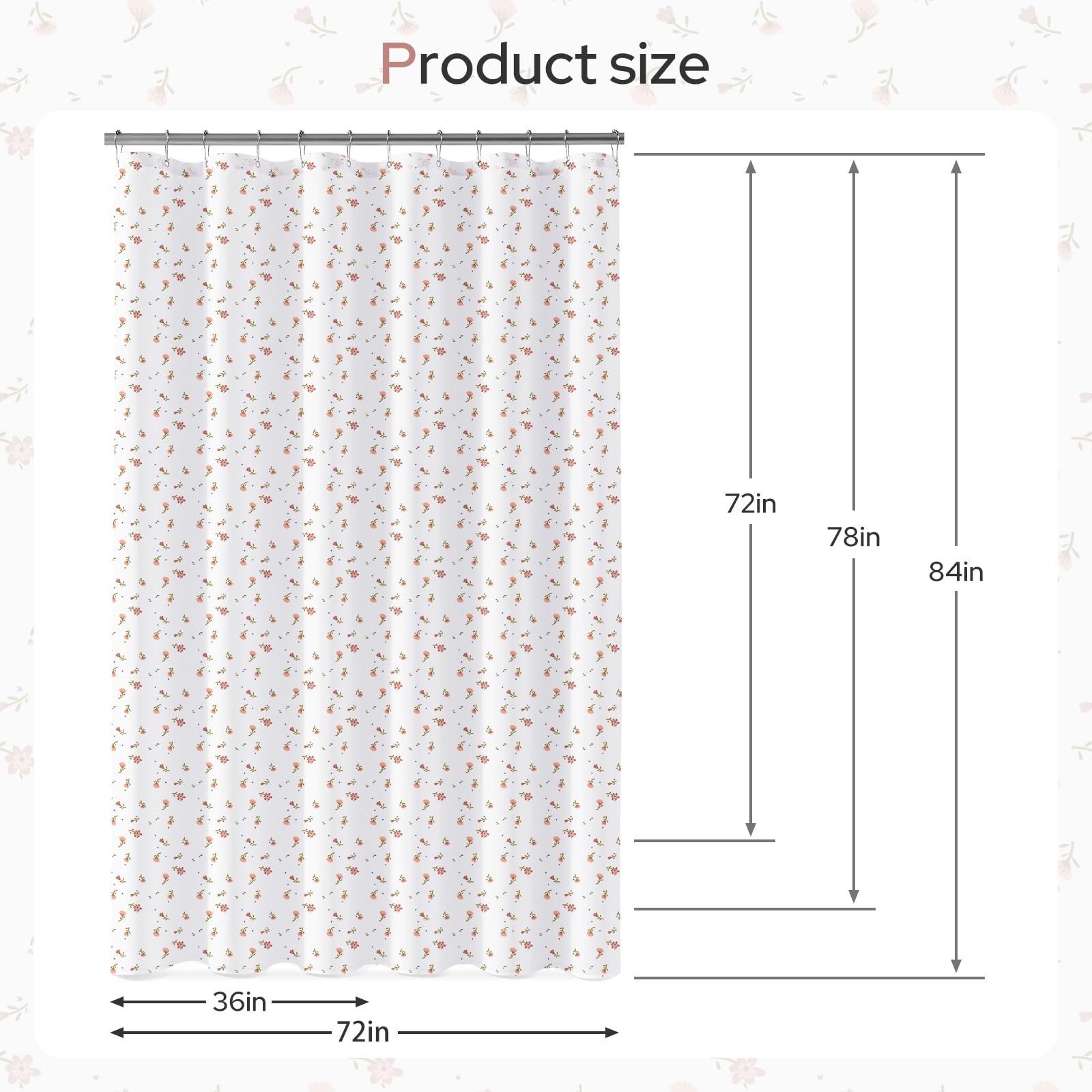 Custom Printed Bath Curtain — custom printed polyester bath curtain detail view