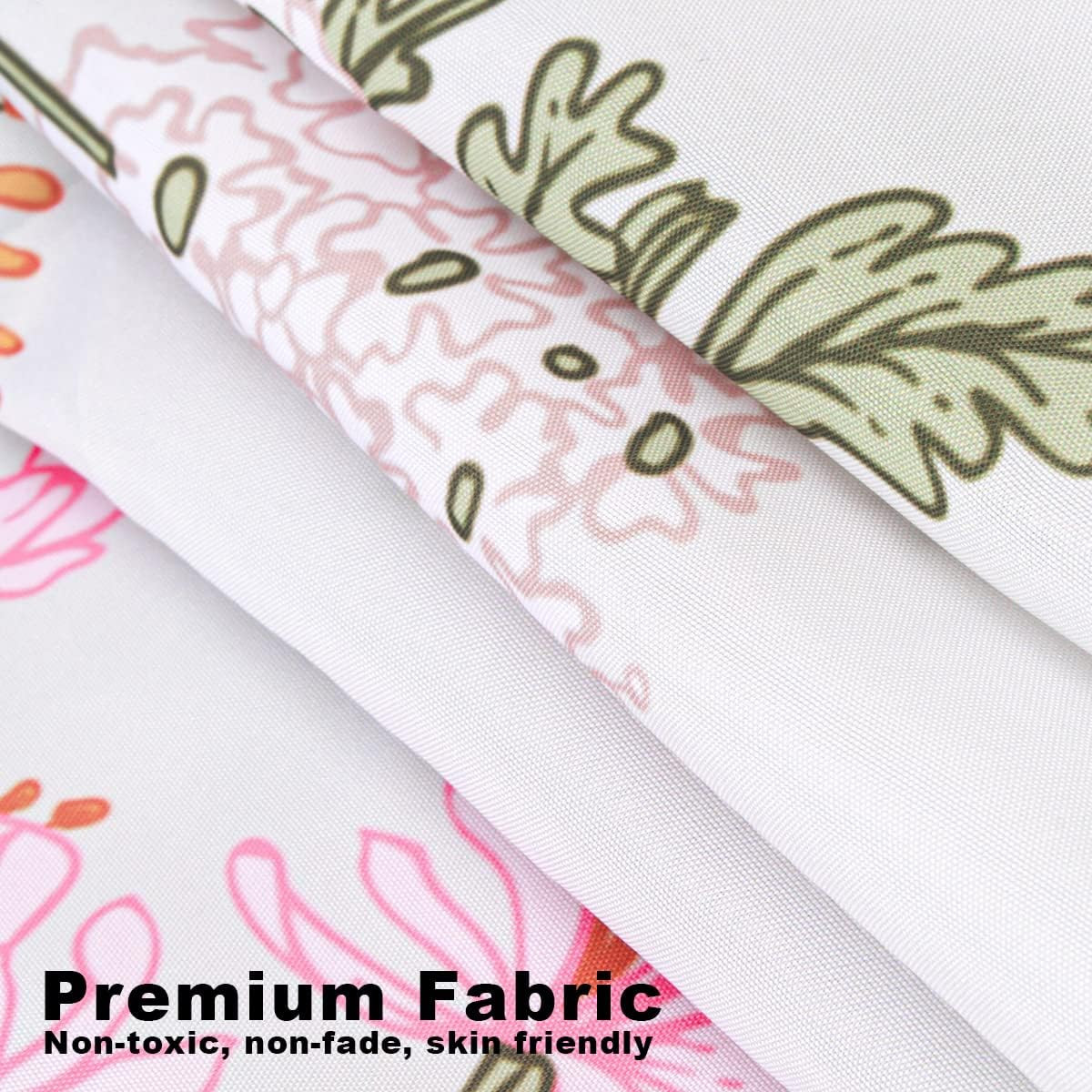 Custom Printed Bath Curtain — custom printed polyester bath curtain detail view