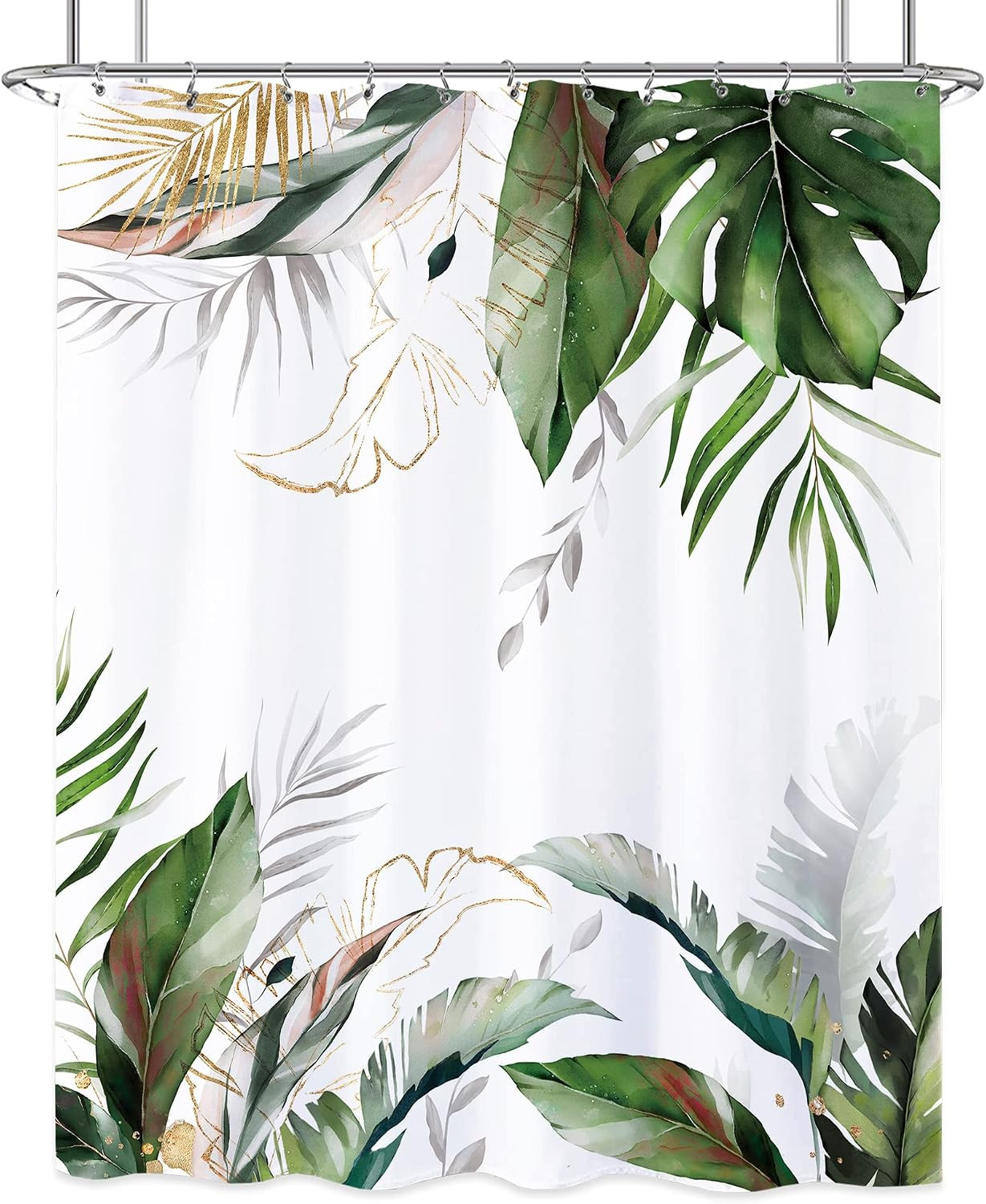 Custom Printed Bath Curtain — custom printed polyester bath curtain detail view