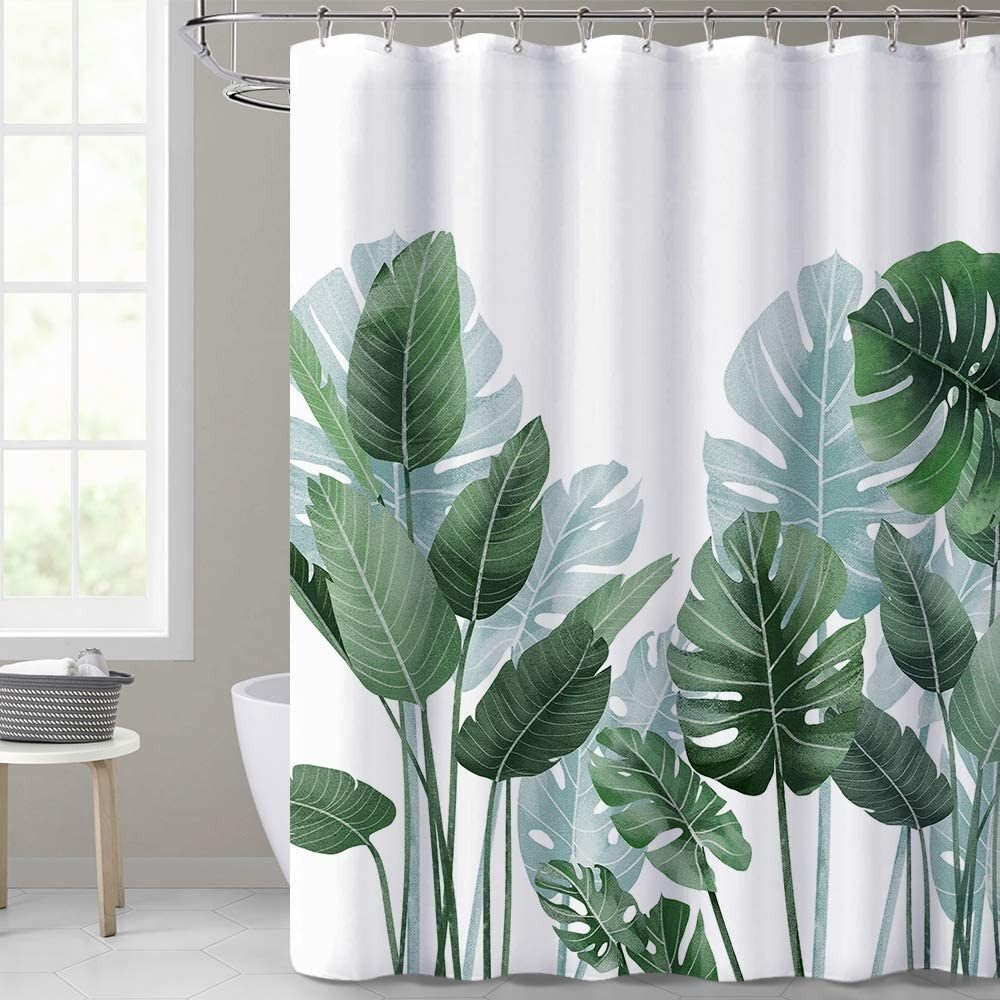 Custom Printed Bath Curtain — custom printed polyester bath curtain detail view