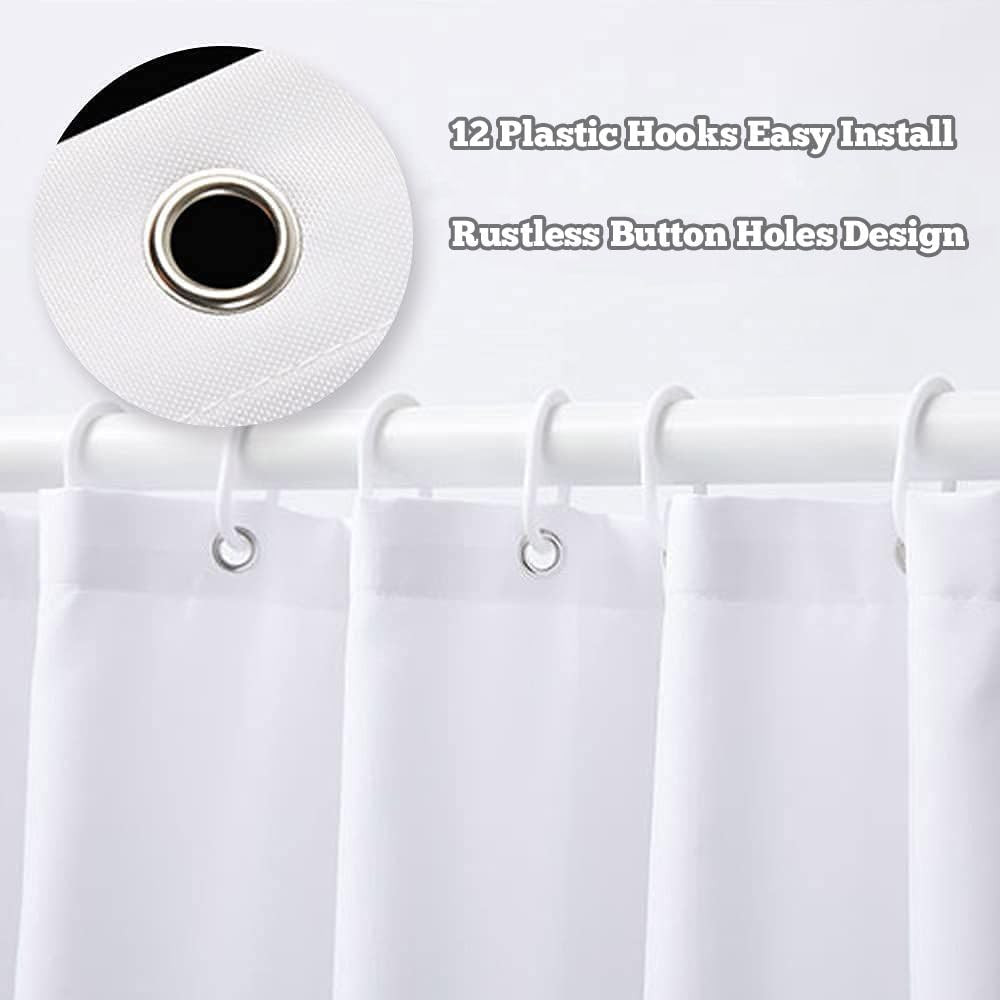 Custom Printed Bath Curtain — custom printed polyester bath curtain detail view