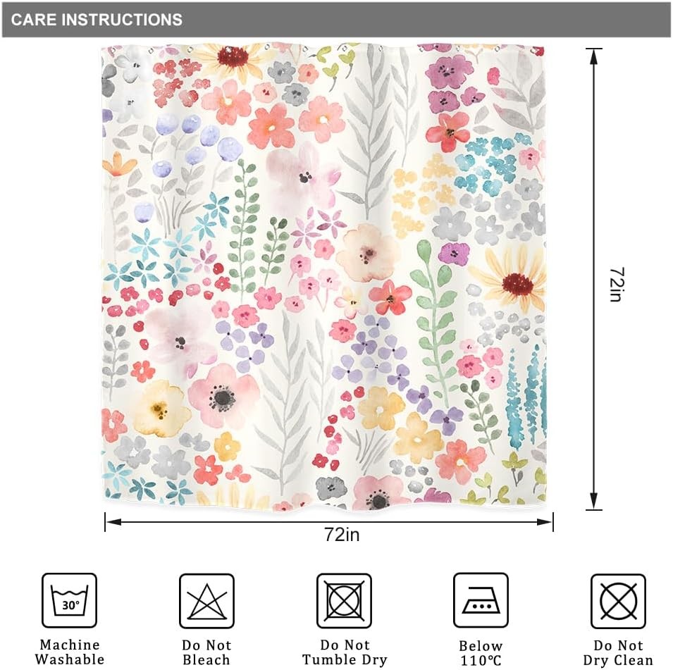 Custom Printed Bath Curtain — custom printed polyester bath curtain detail view