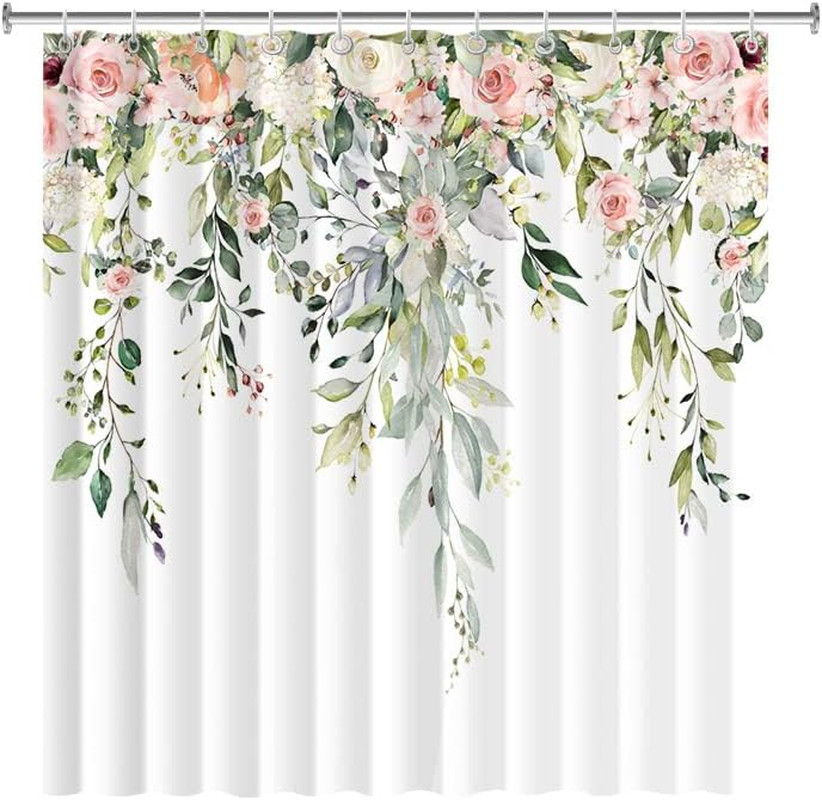 Custom Printed Bath Curtain — custom printed polyester bath curtain detail view