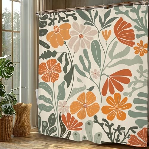 Custom Printed Bath Curtain — custom printed polyester bath curtain detail view