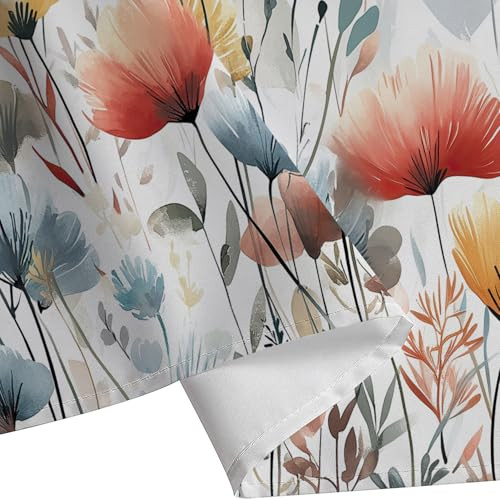 Custom Printed Bath Curtain — custom printed polyester bath curtain detail view