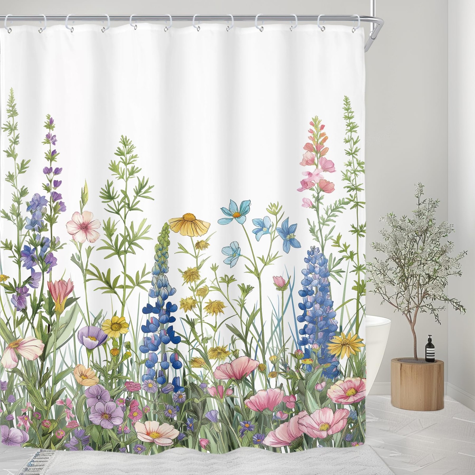 Custom Printed Bath Curtain — custom printed polyester bath curtain