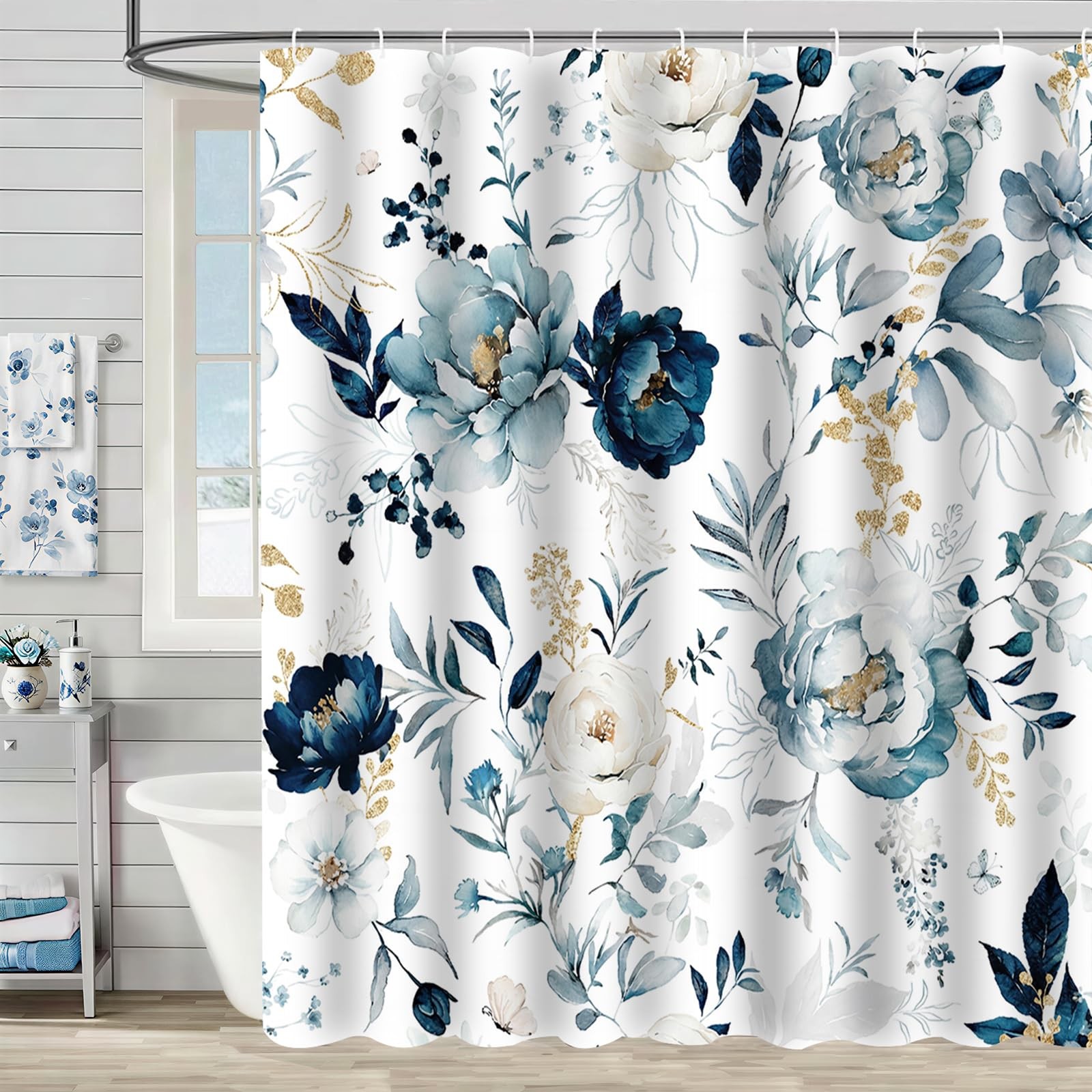 Custom Printed Bath Curtain — custom printed polyester bath curtain