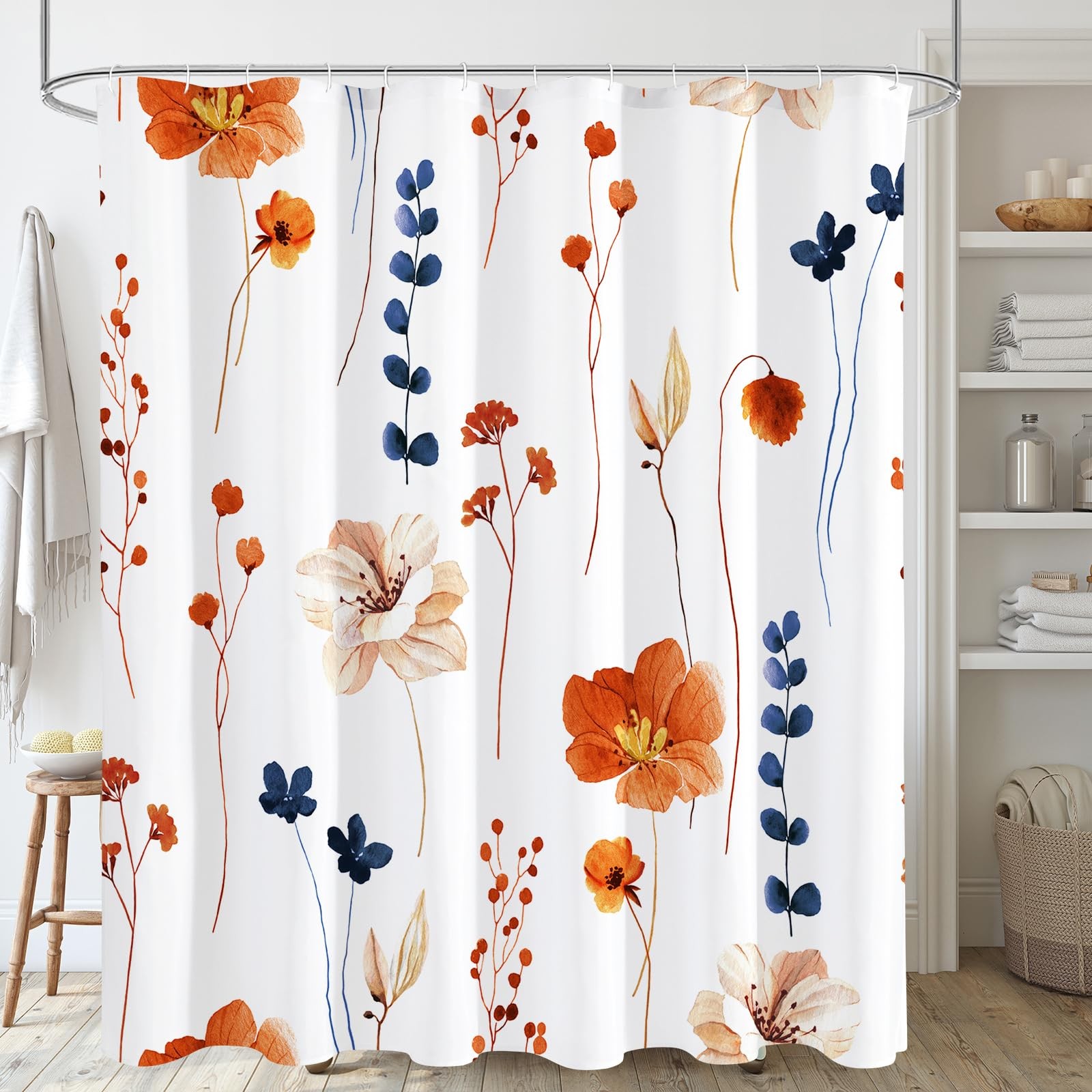 Custom Printed Bath Curtain — custom printed polyester bath curtain