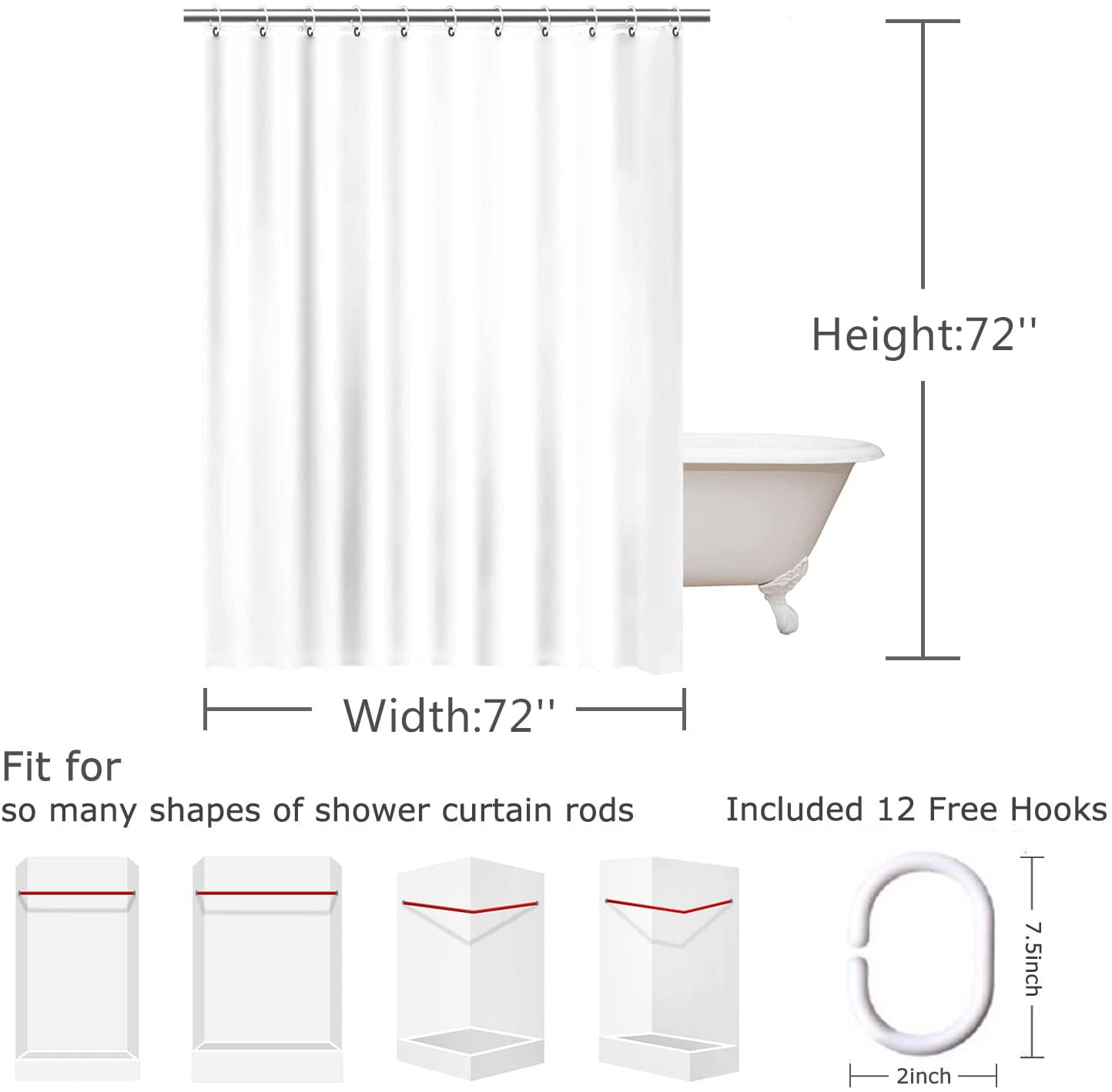 Custom Printed Bath Curtain — custom printed polyester bath curtain detail view