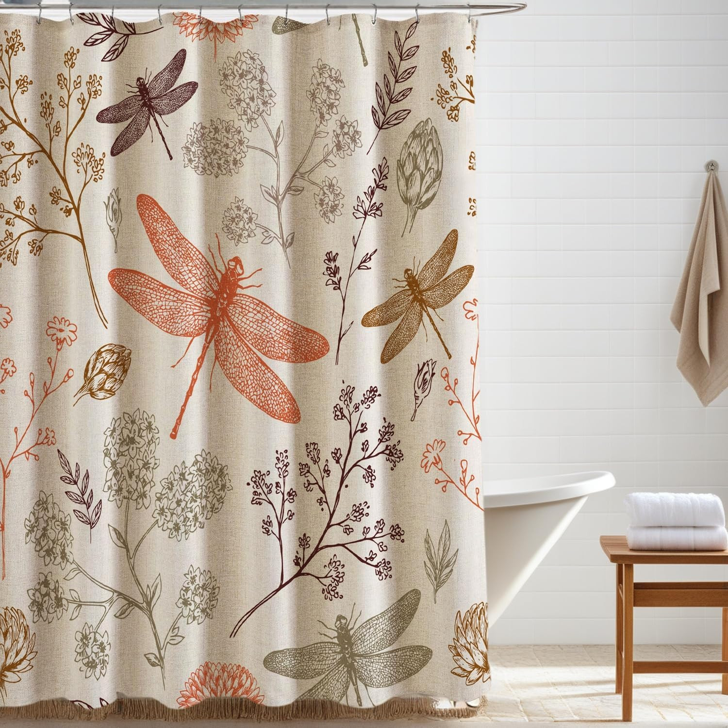 Custom Printed Bath Curtain — custom printed polyester bath curtain detail view