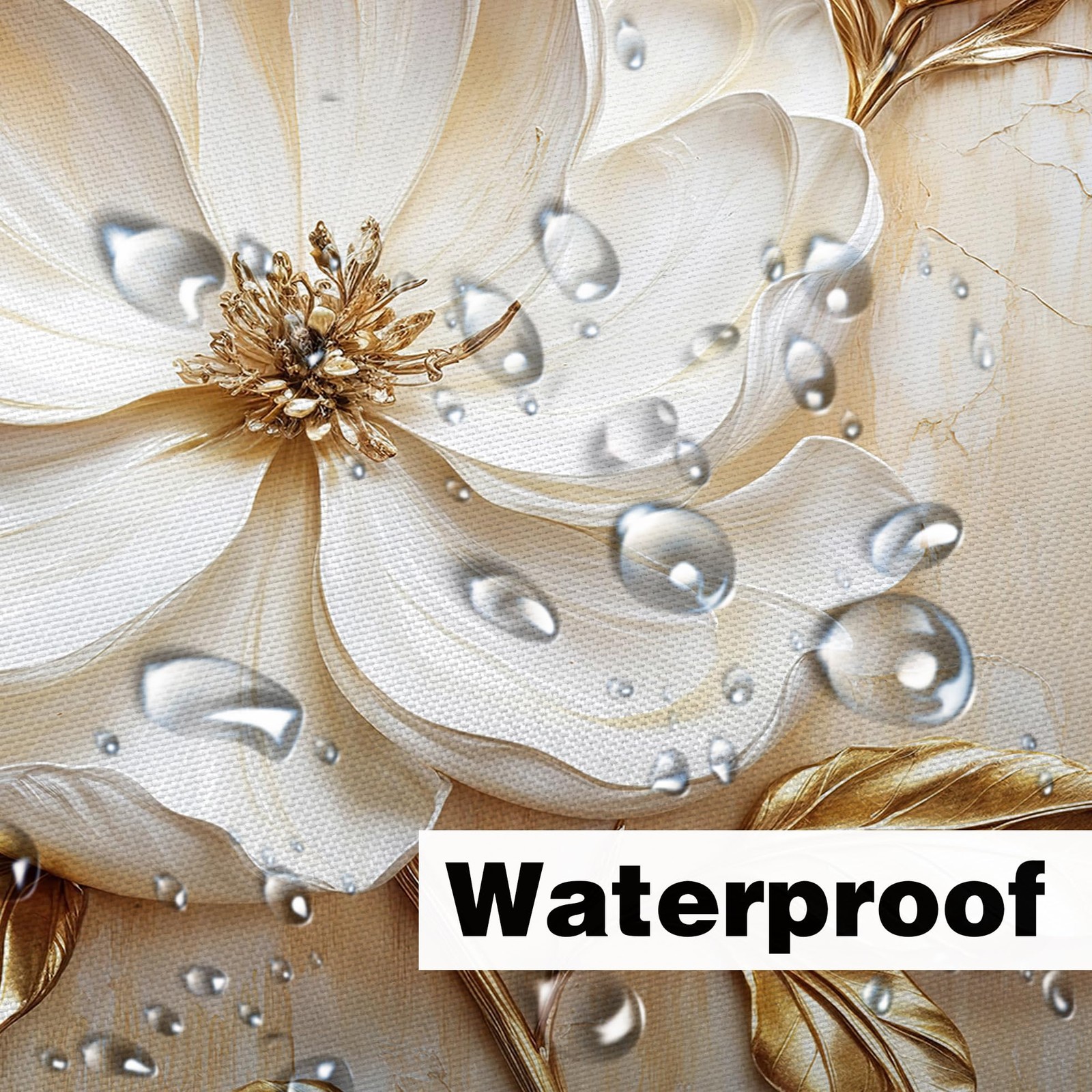 Custom Printed Bath Curtain — custom printed polyester bath curtain detail view