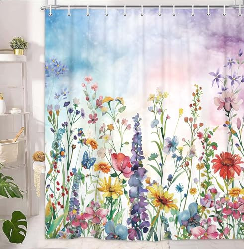 Custom Printed Bath Curtain — custom printed polyester bath curtain detail view