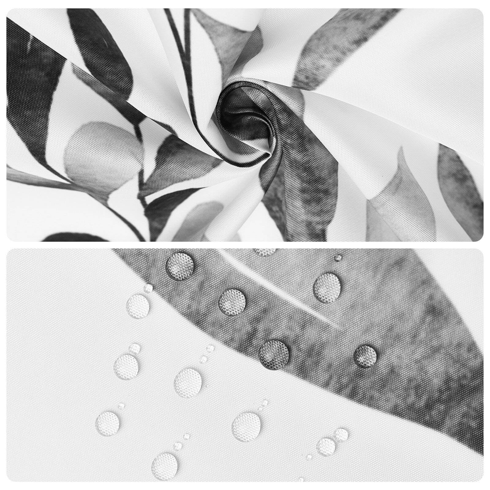 Custom Printed Bath Curtain — custom printed polyester bath curtain detail view