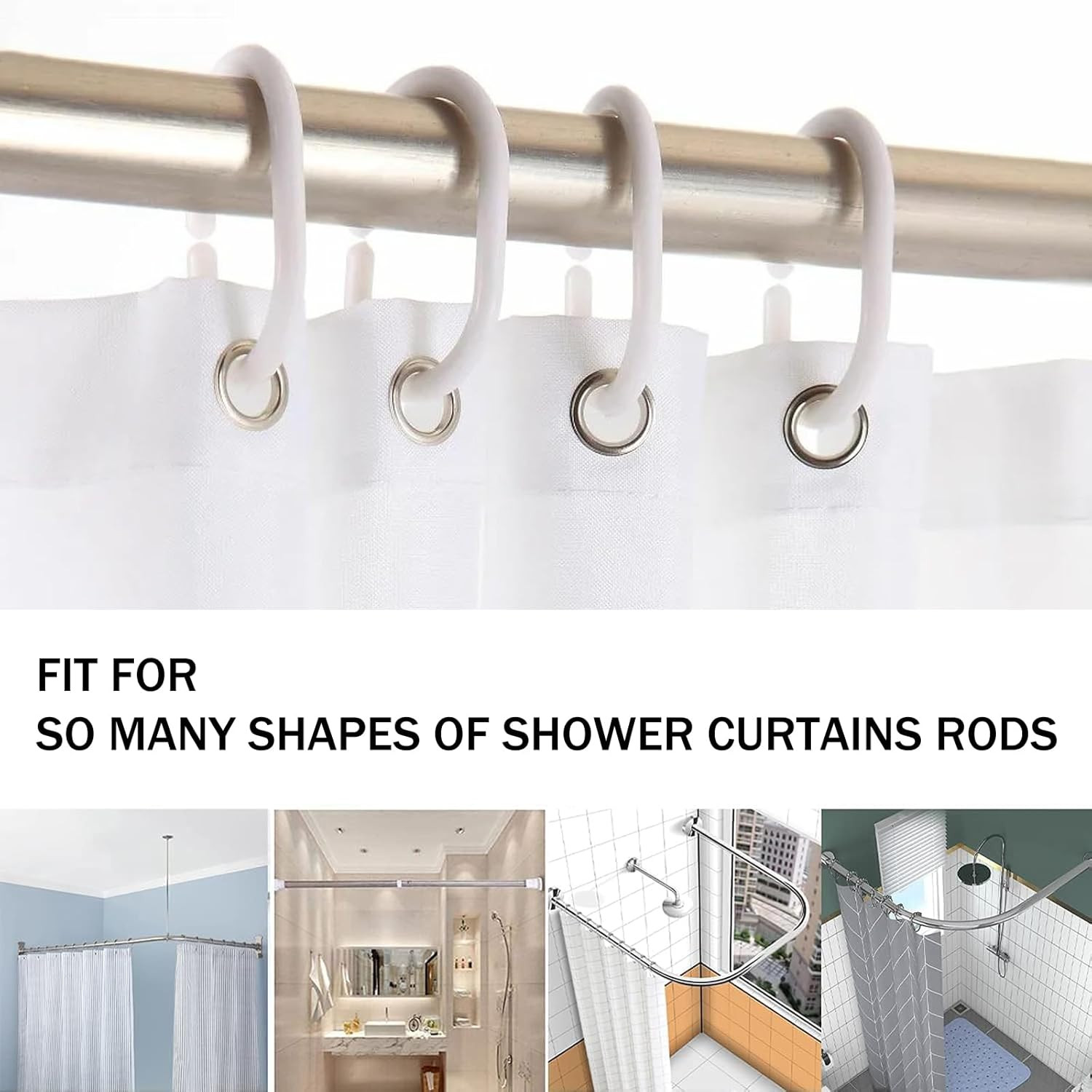 Custom Printed Bath Curtain — custom printed polyester bath curtain detail view