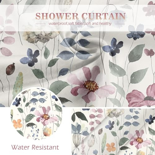 Custom Printed Bath Curtain — custom printed polyester bath curtain detail view