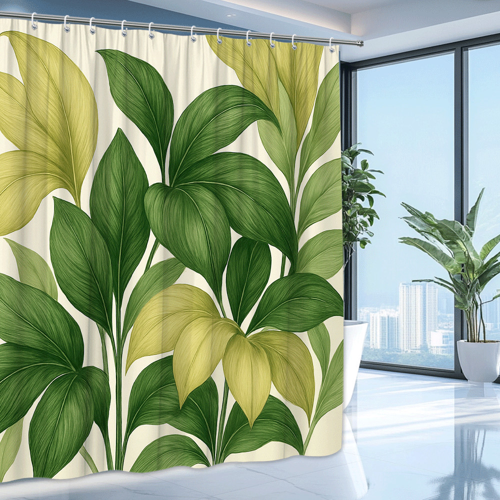 Custom Printed Bath Curtain — custom printed polyester bath curtain detail view