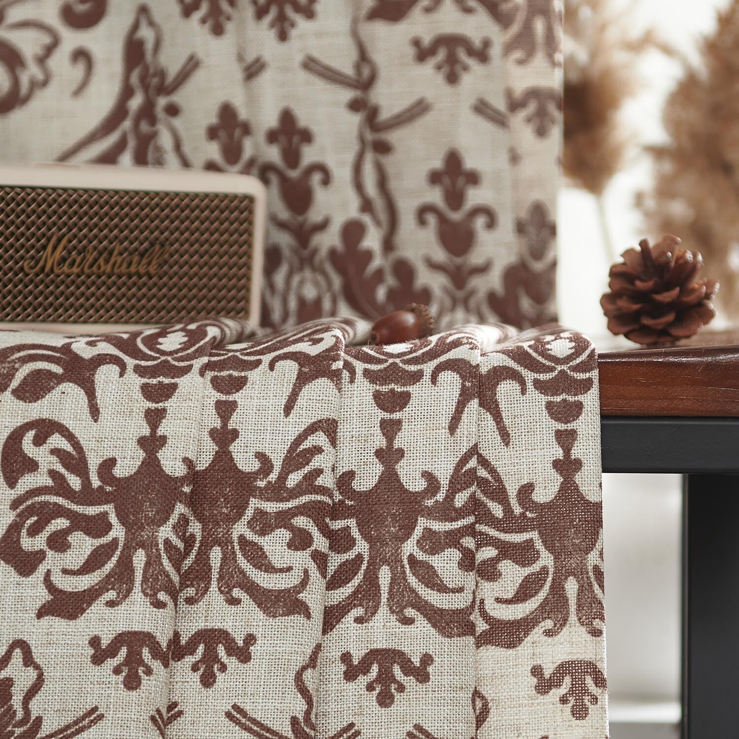 Custom Printed Bath Curtain — custom printed polyester bath curtain detail view