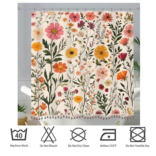 Custom Printed Bath Curtain — custom printed polyester bath curtain detail view