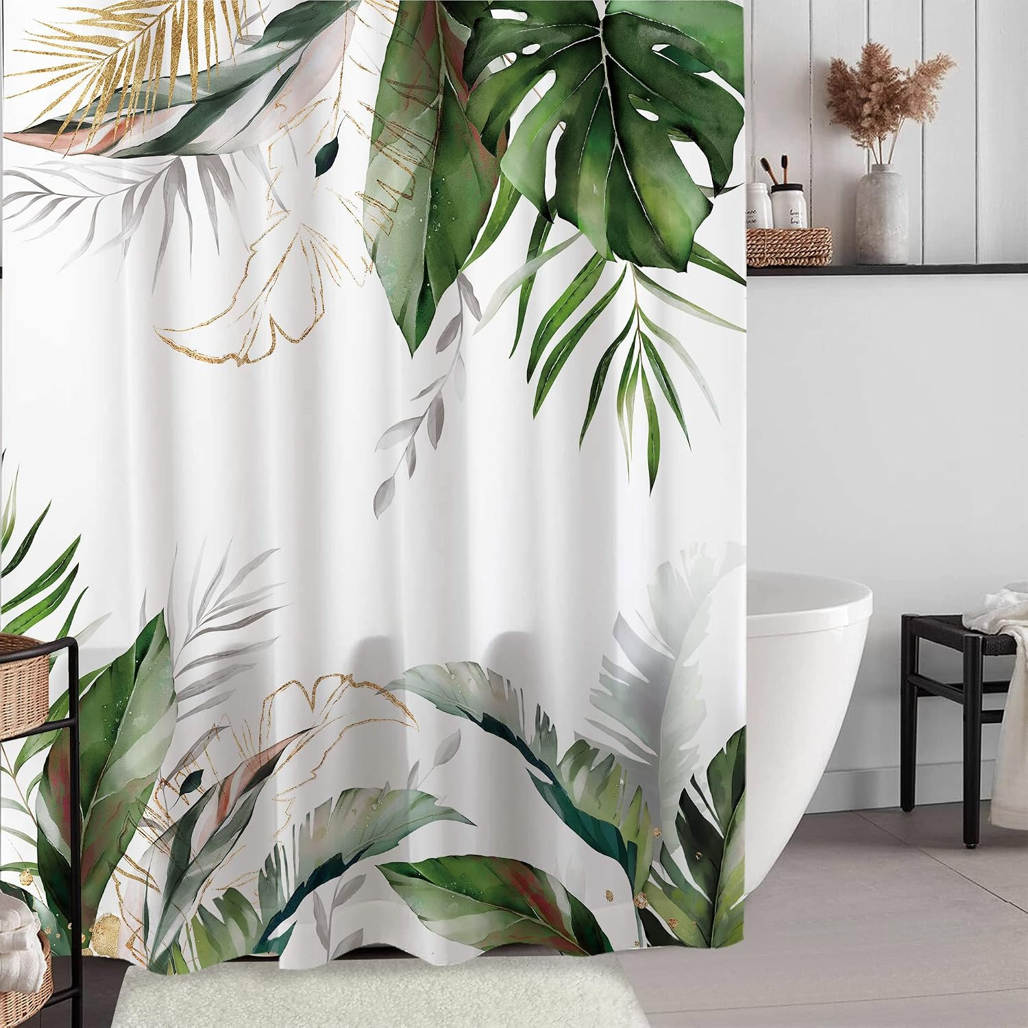 Custom Printed Bath Curtain — custom printed polyester bath curtain