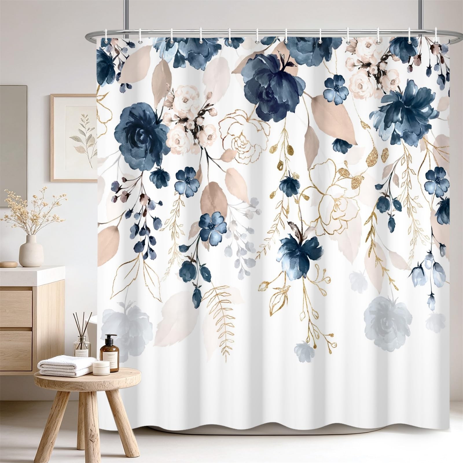 Custom Printed Bath Curtain — custom printed polyester bath curtain