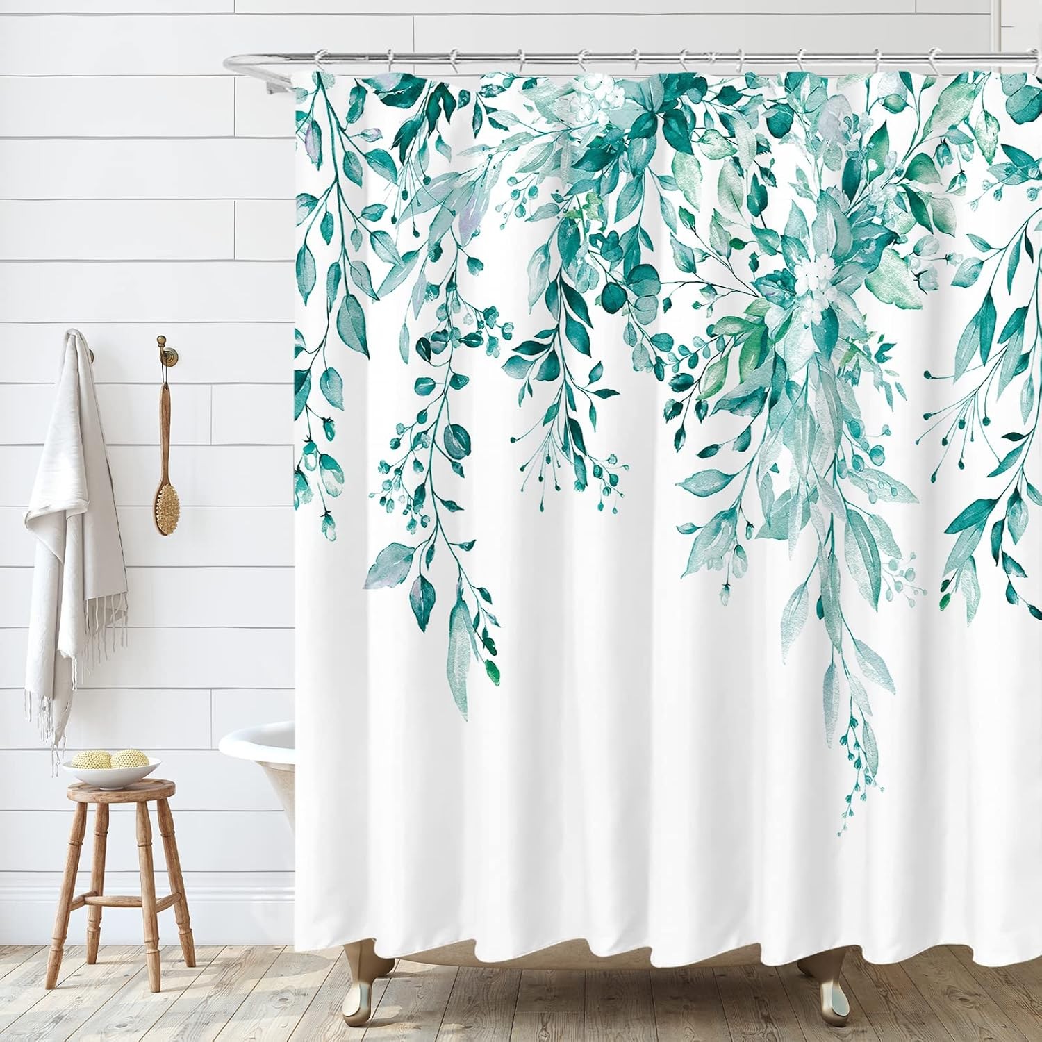 Custom Printed Bath Curtain — custom printed polyester bath curtain detail view