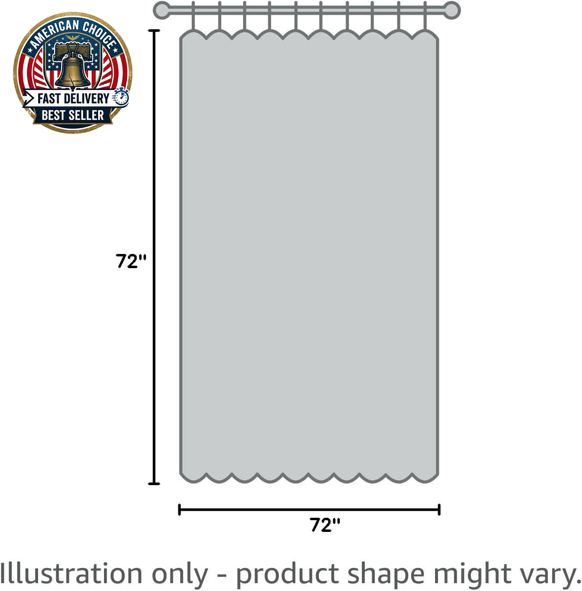 Custom Printed Bath Curtain — custom printed polyester bath curtain detail view