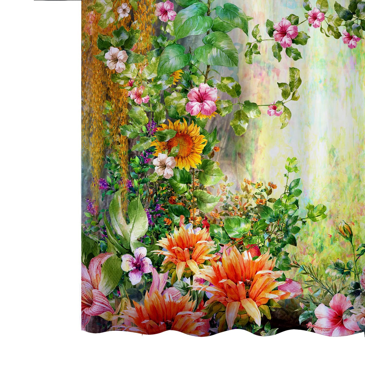 Custom Printed Bath Curtain — custom printed polyester bath curtain detail view