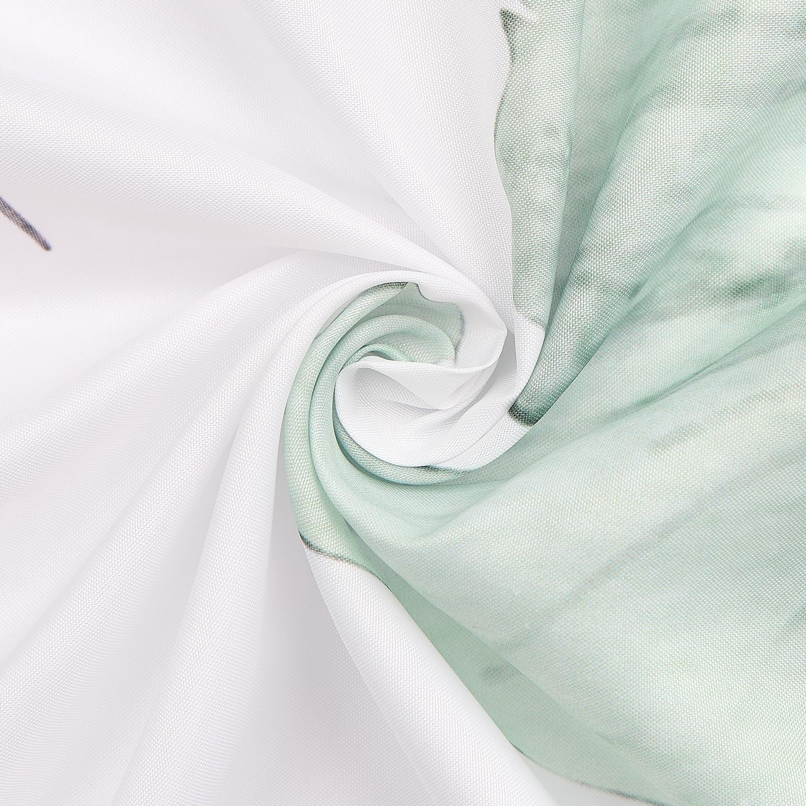 Custom Printed Bath Curtain — custom printed polyester bath curtain detail view