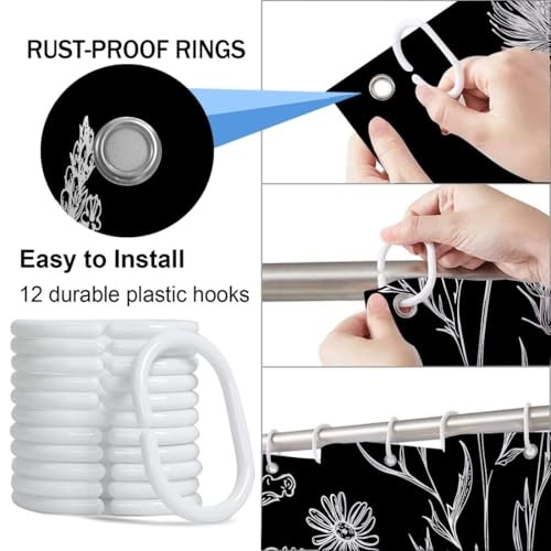 Custom Printed Bath Curtain — custom printed polyester bath curtain detail view