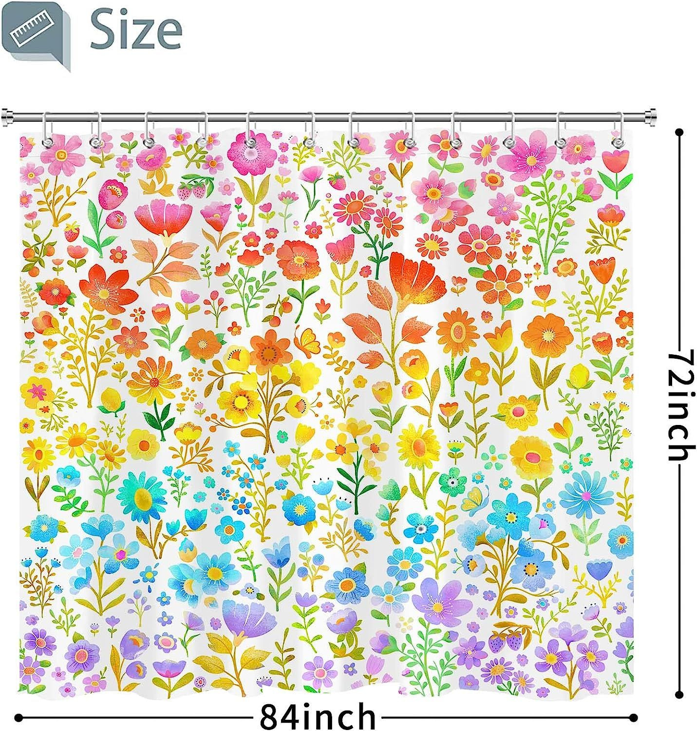 Custom Printed Bath Curtain — custom printed polyester bath curtain detail view