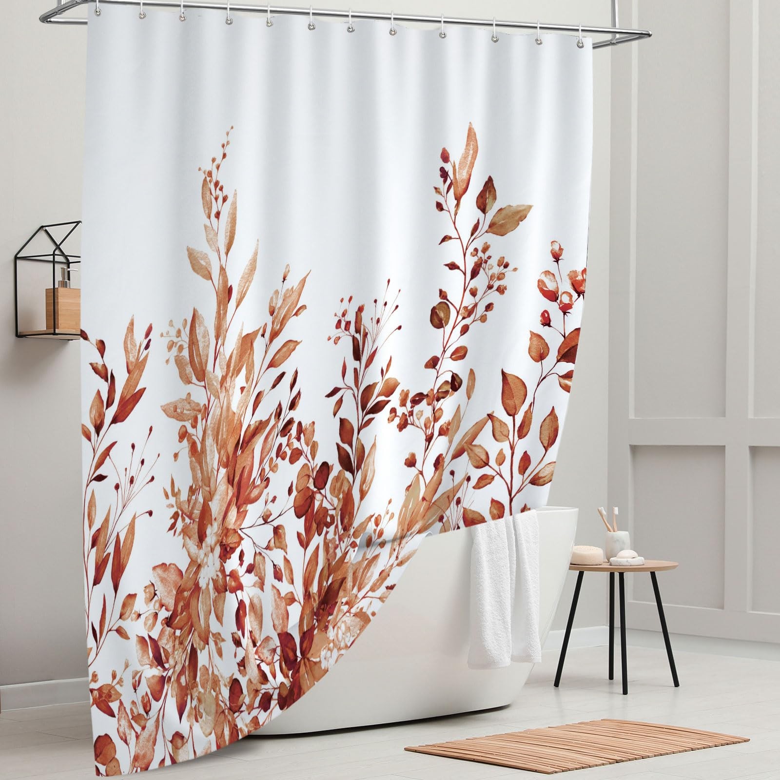 Custom Printed Bath Curtain — custom printed polyester bath curtain detail view