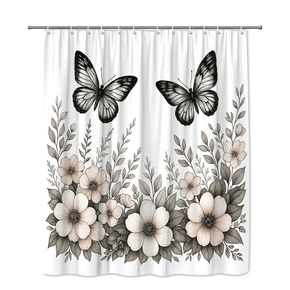Custom Printed Bath Curtain — custom printed polyester bath curtain