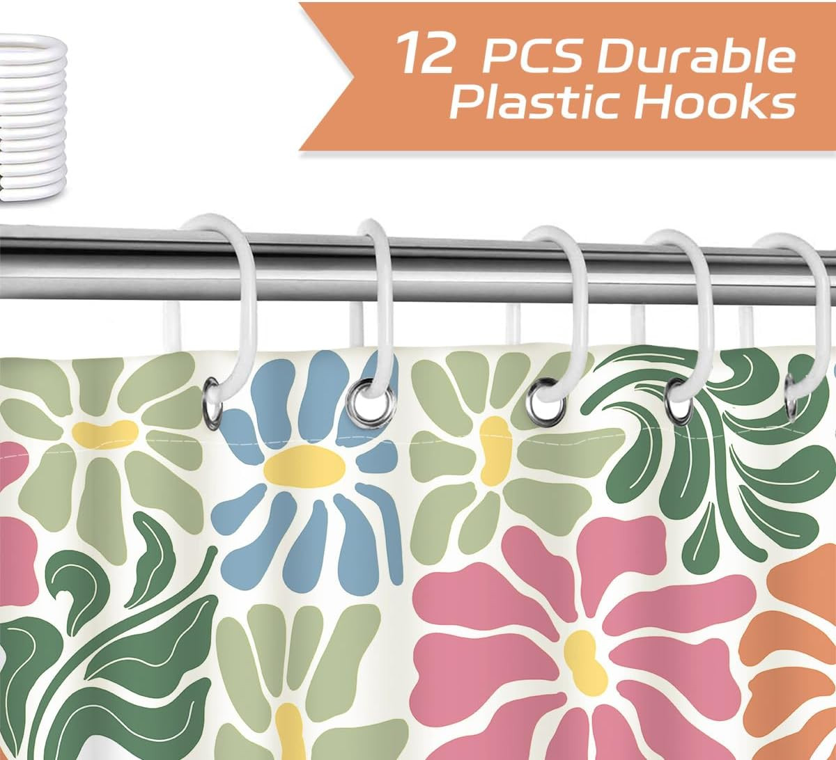 Custom Printed Bath Curtain — custom printed polyester bath curtain detail view