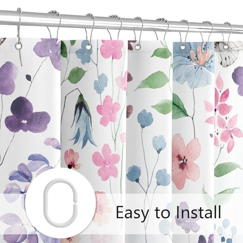Custom Printed Bath Curtain — custom printed polyester bath curtain detail view