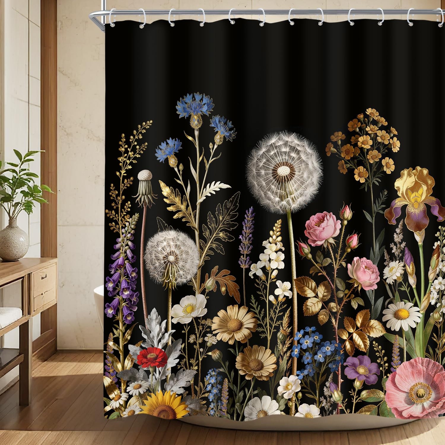 Custom Printed Bath Curtain — custom printed polyester bath curtain