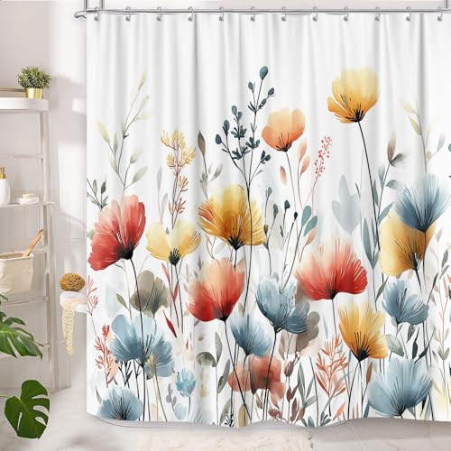 Custom Printed Bath Curtain — custom printed polyester bath curtain detail view